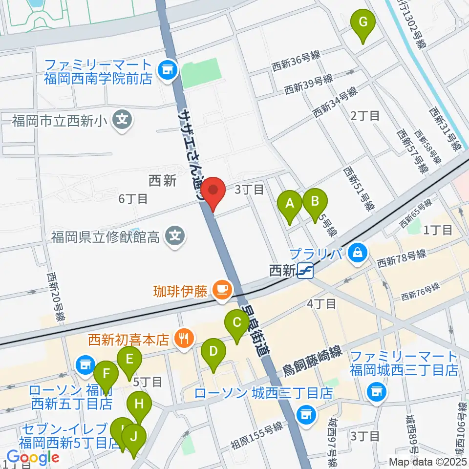 音楽教室ソウルミーティング周辺のホテル一覧地図