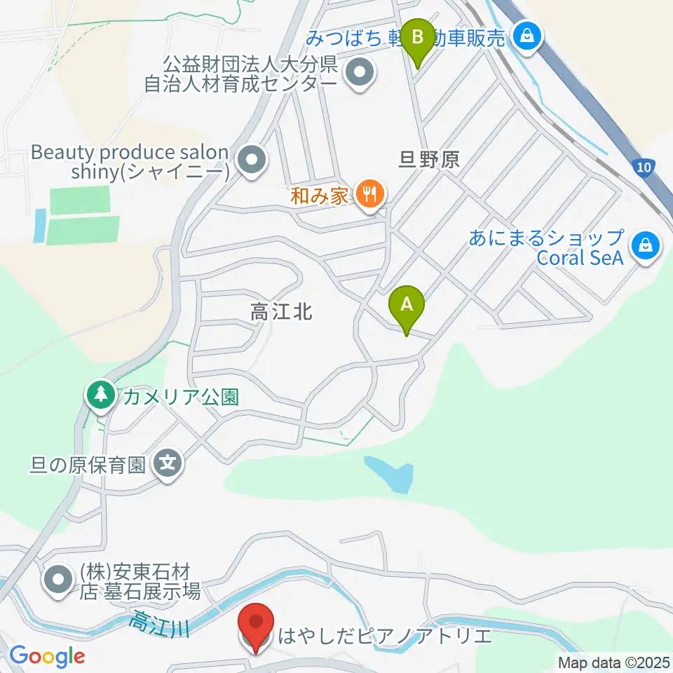 はやしだピアノアトリエ周辺のホテル一覧地図