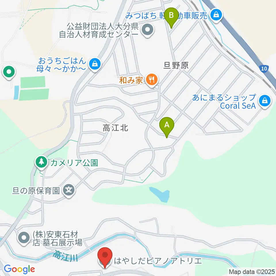 はやしだピアノアトリエ周辺のホテル一覧地図