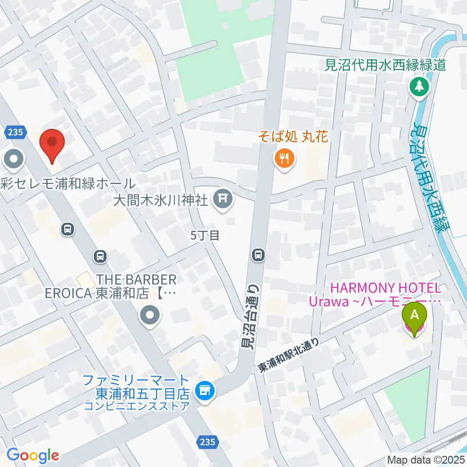 音楽教室Tutti Music東浦和教室周辺のホテル一覧地図