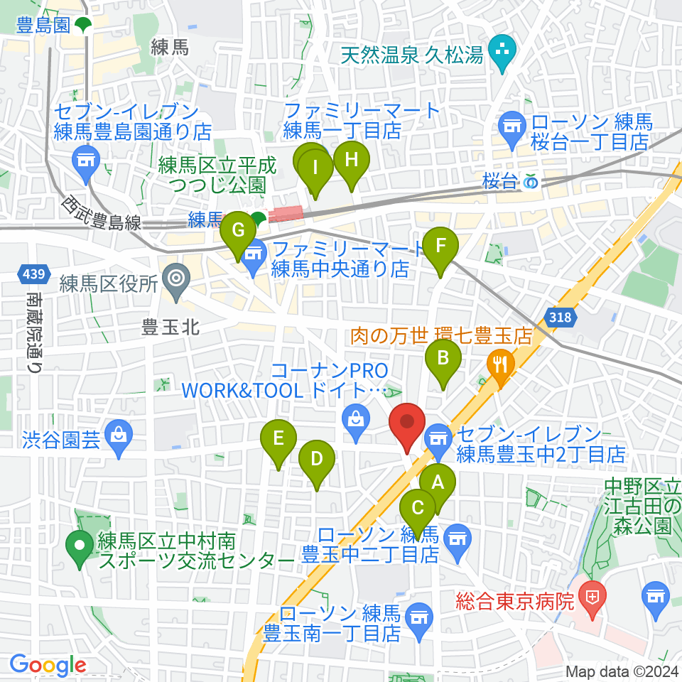 Music Studio M周辺のホテル一覧地図