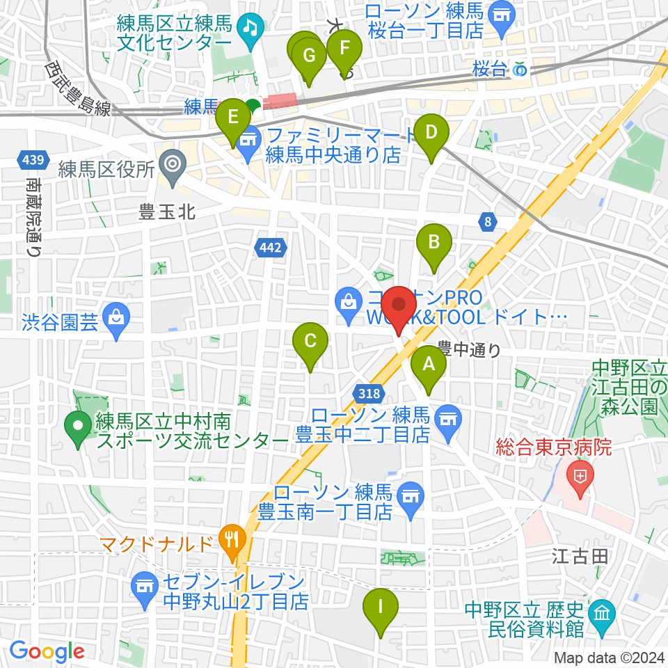 Music Studio M周辺のホテル一覧地図