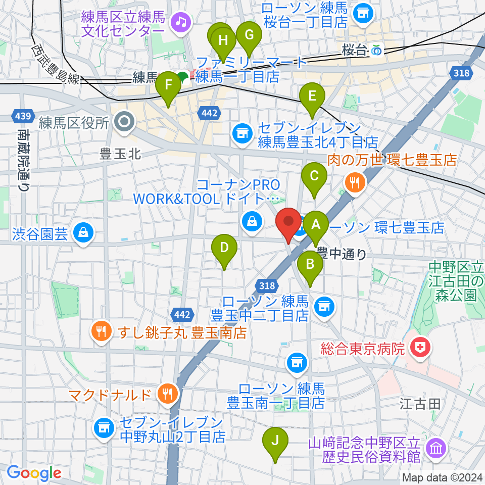 Music Studio M周辺のホテル一覧地図