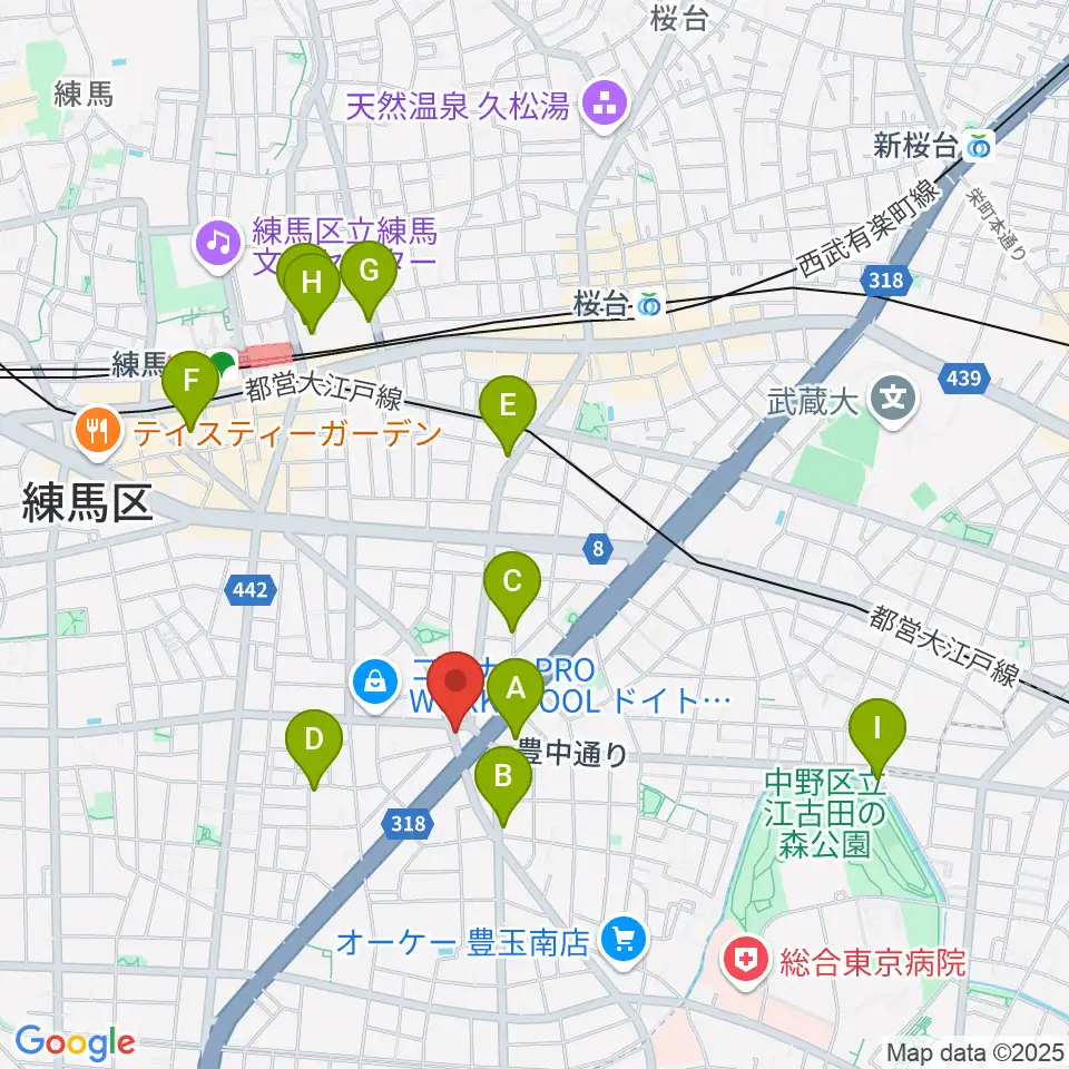 Music Studio M周辺のホテル一覧地図