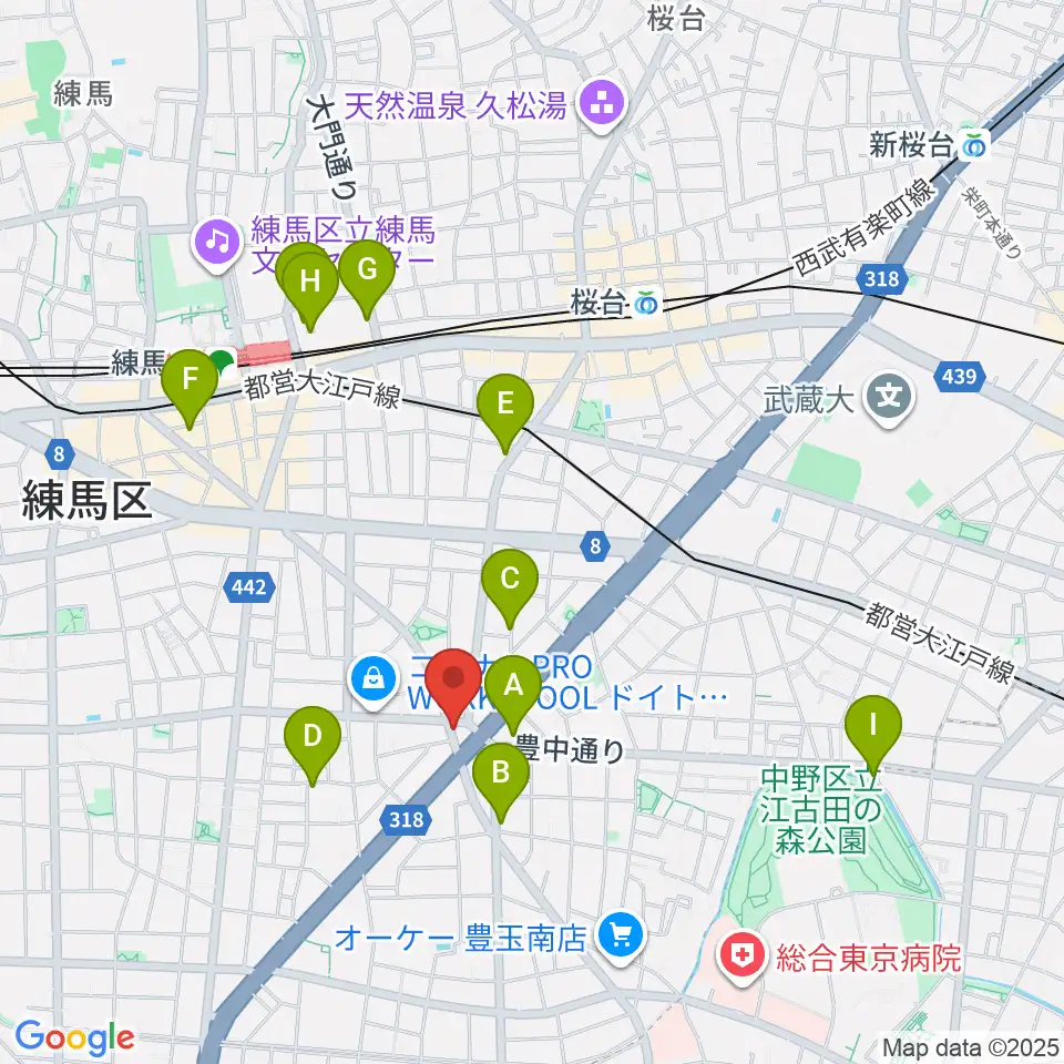 Music Studio M周辺のホテル一覧地図
