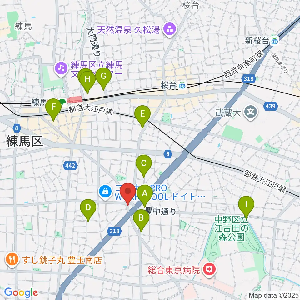 Music Studio M周辺のホテル一覧地図