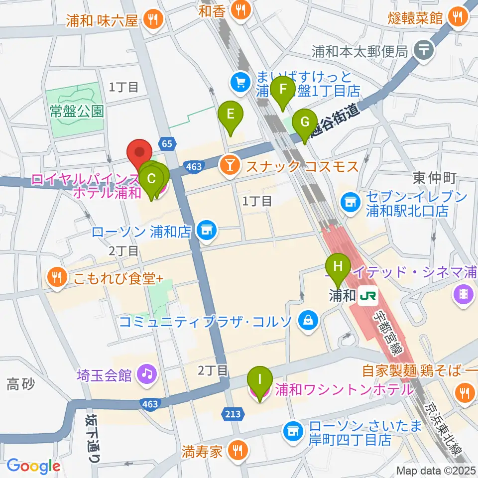 音楽教室ギターレ&エアスト周辺のホテル一覧地図