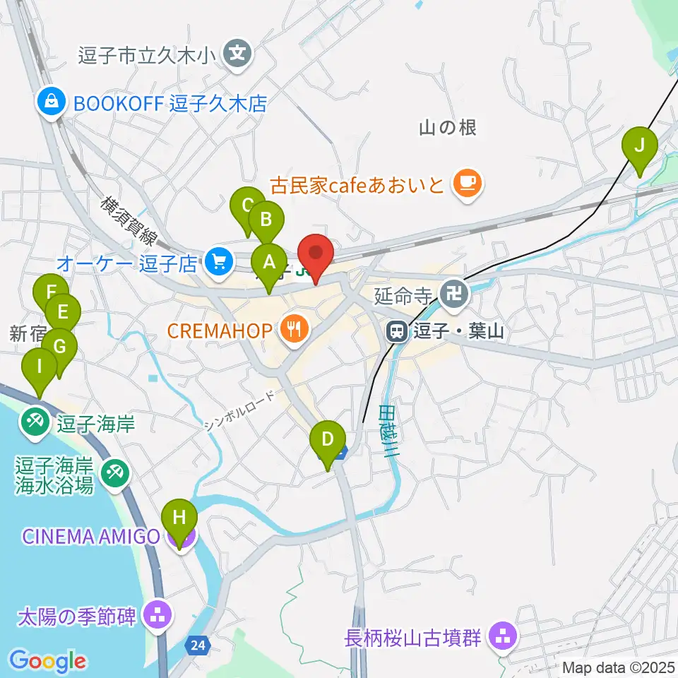 ファンデーク音楽院周辺のホテル一覧地図