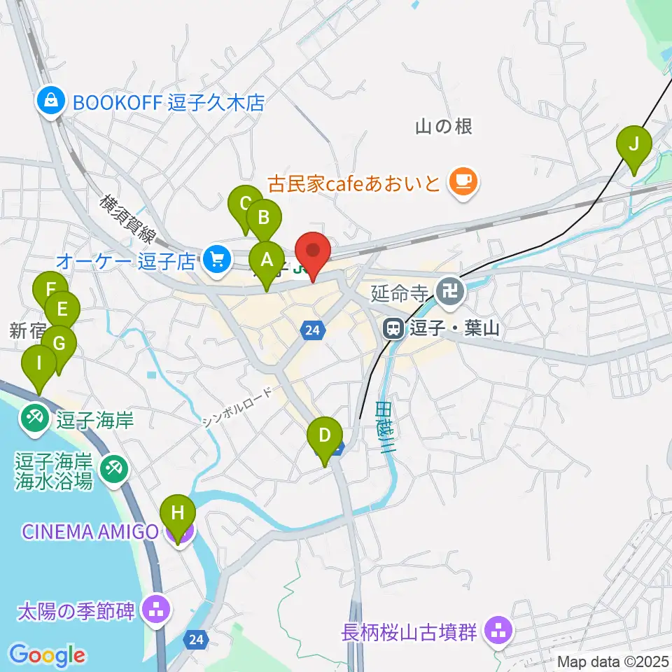 ファンデーク音楽院周辺のホテル一覧地図
