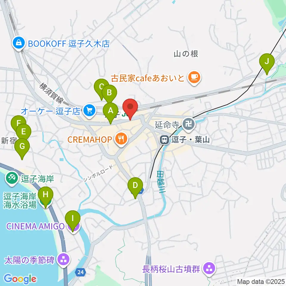 ファンデーク音楽院周辺のホテル一覧地図