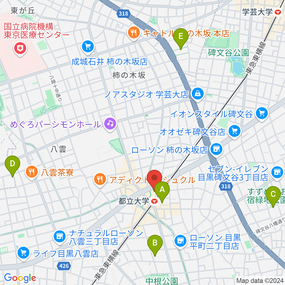 ボーカルスクールVOAT 東京本校周辺のホテル一覧地図