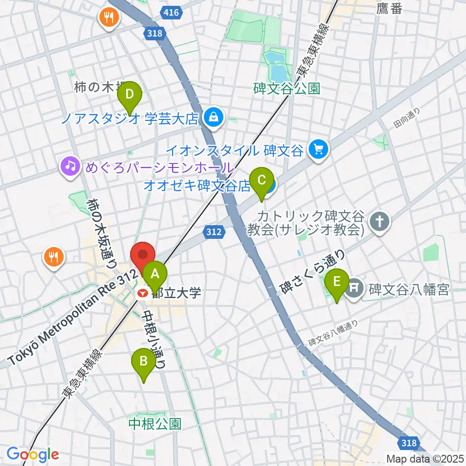 ボーカルスクールVOAT 東京本校周辺のホテル一覧地図