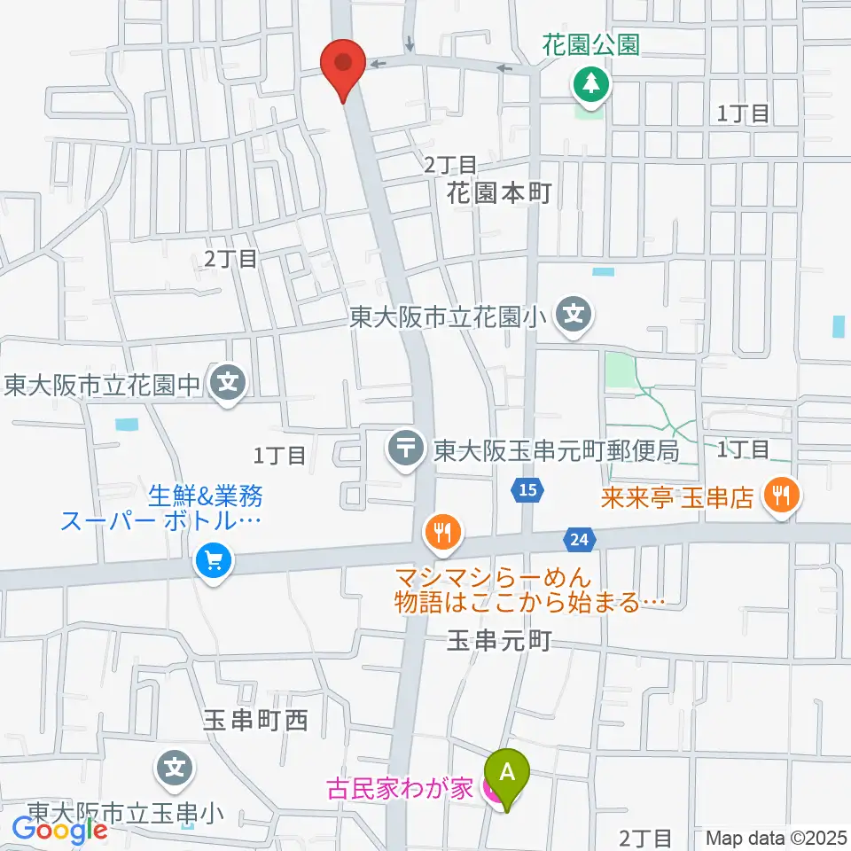 東大阪音楽学院周辺のホテル一覧地図