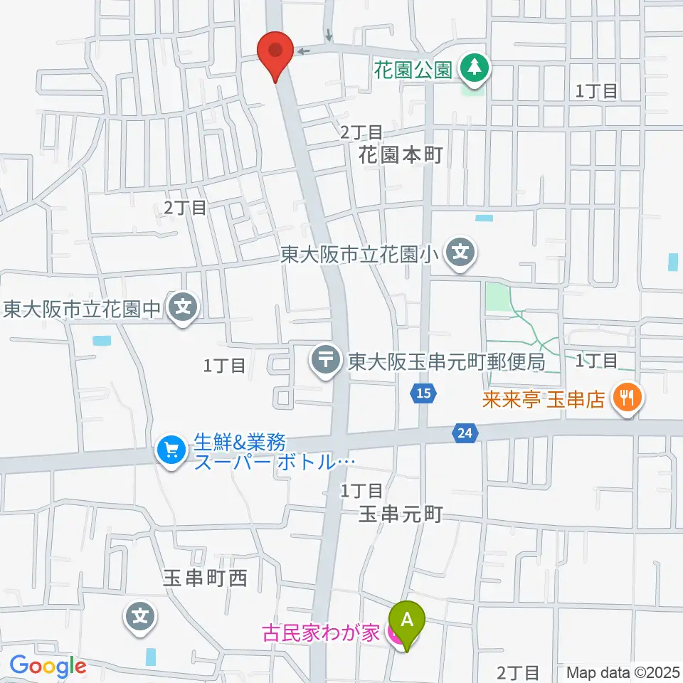 東大阪音楽学院周辺のホテル一覧地図