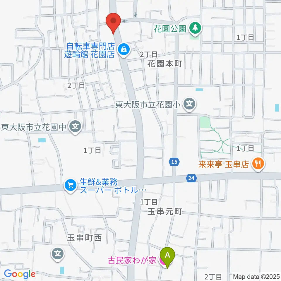 東大阪音楽学院周辺のホテル一覧地図