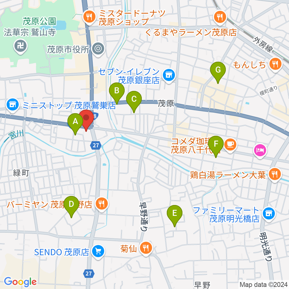 ラ・フィエスタ周辺のホテル一覧地図