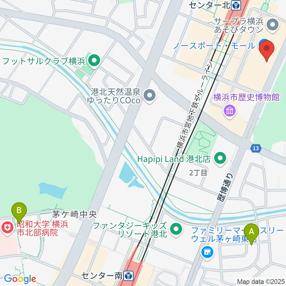 ヤマノミュージックサロンセンター北周辺のホテル一覧地図