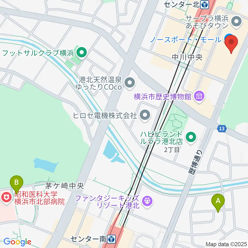 ヤマノミュージックサロンセンター北周辺のホテル一覧地図