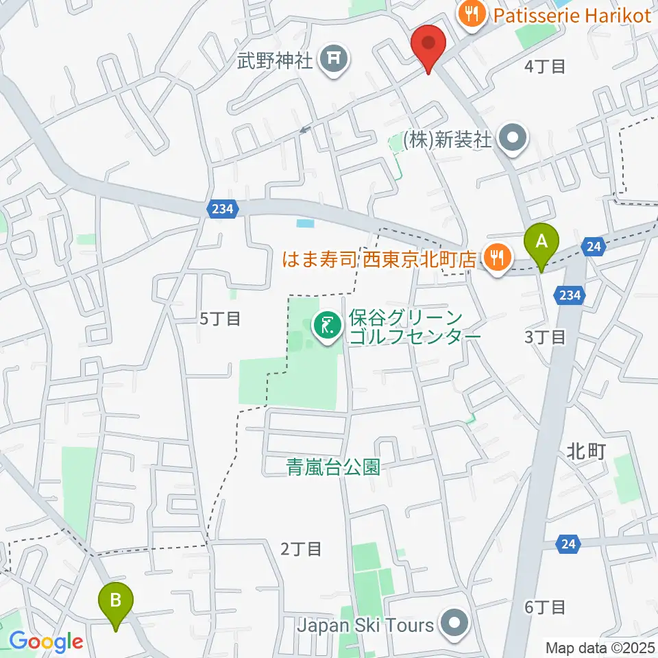 ブランチミュージックスクール周辺のホテル一覧地図