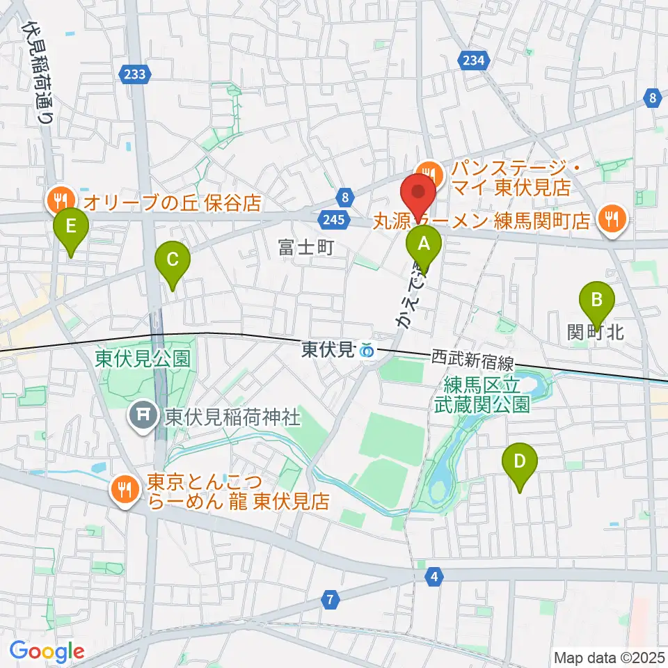 ステラ音楽教室 東伏見教室周辺のホテル一覧地図