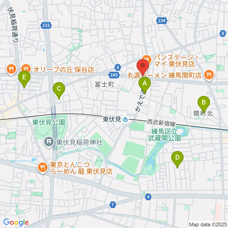 ステラ音楽教室 東伏見教室周辺のホテル一覧地図