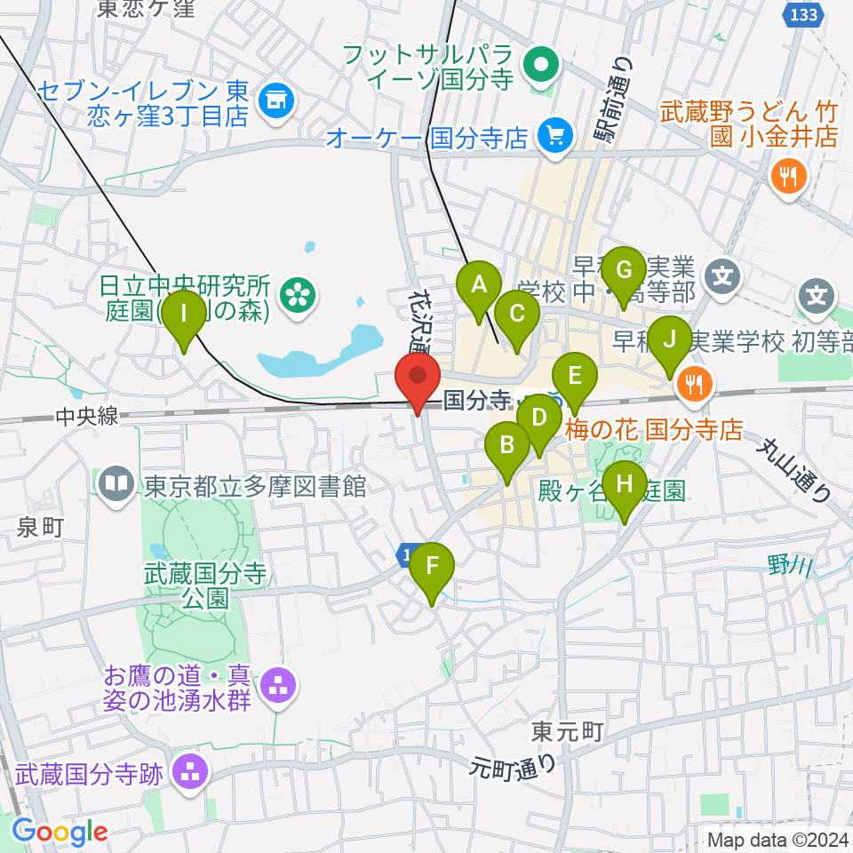 ボーカル教室Smily周辺のホテル一覧地図