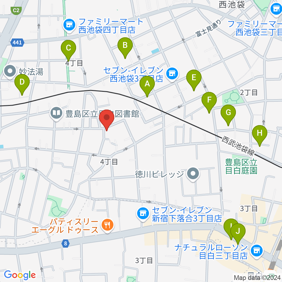 ソルフェージスクール周辺のホテル一覧地図