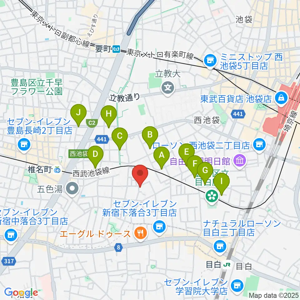 ソルフェージスクール周辺のホテル一覧地図
