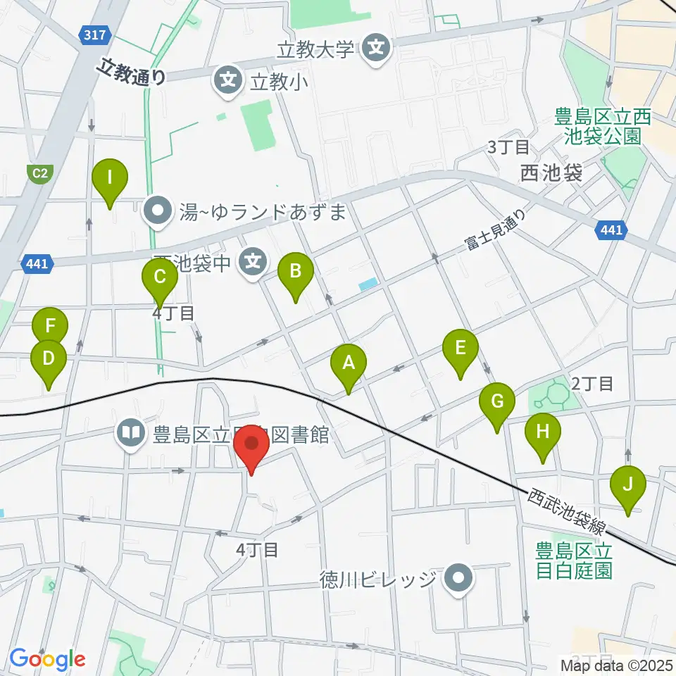 ソルフェージスクール周辺のホテル一覧地図