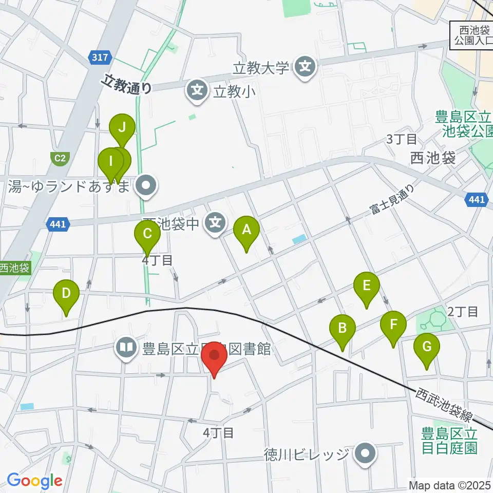 ソルフェージスクール周辺のホテル一覧地図