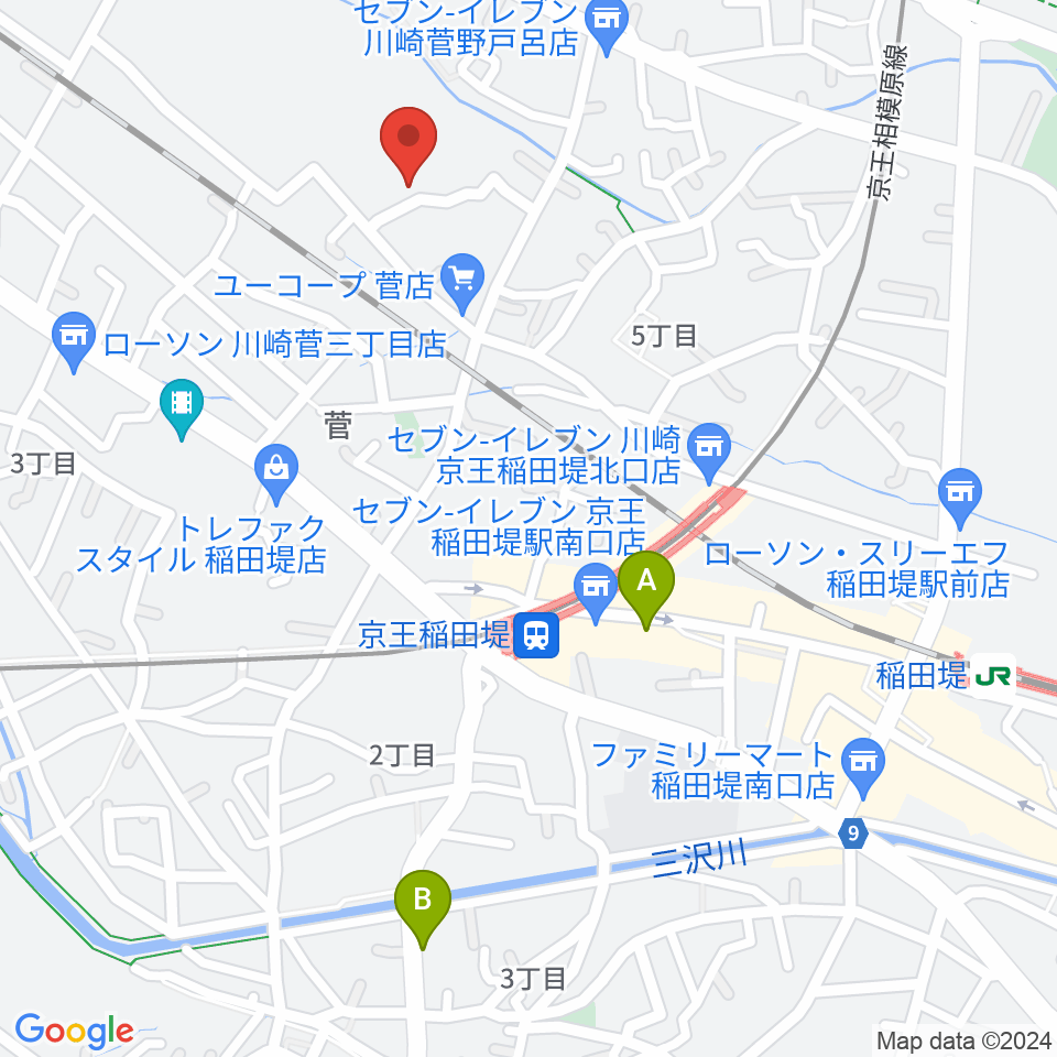 うえはらピアノ教室周辺のホテル一覧地図