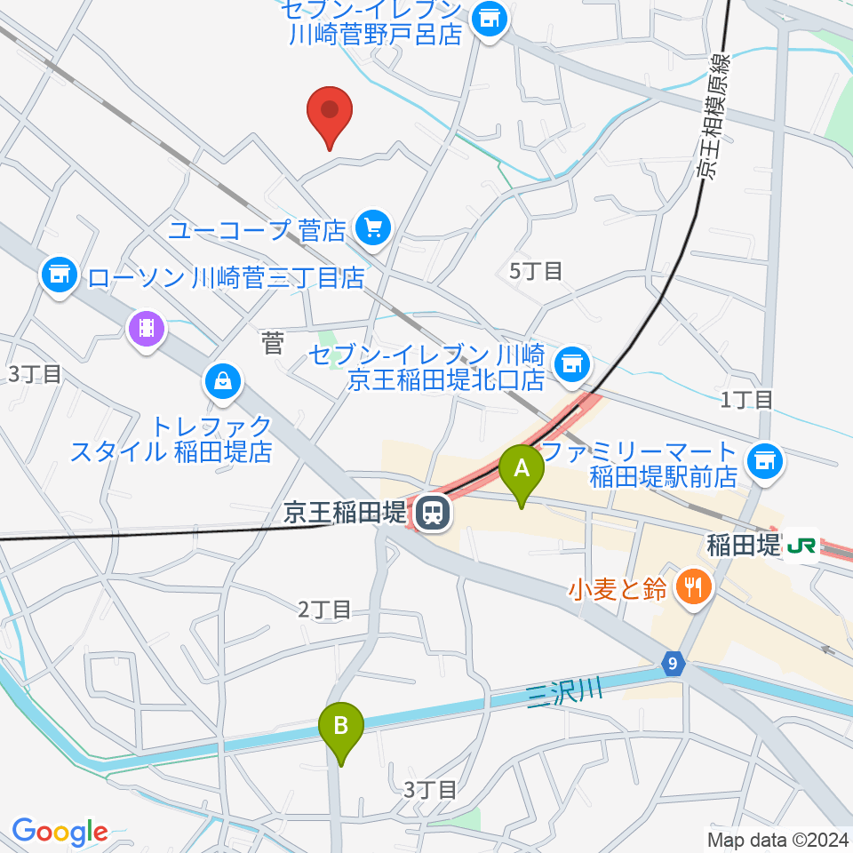 うえはらピアノ教室周辺のホテル一覧地図