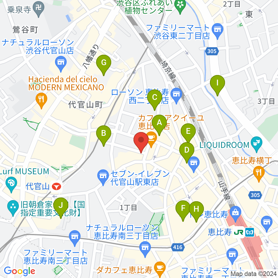 ゴーストノートレコーズ周辺のホテル一覧地図