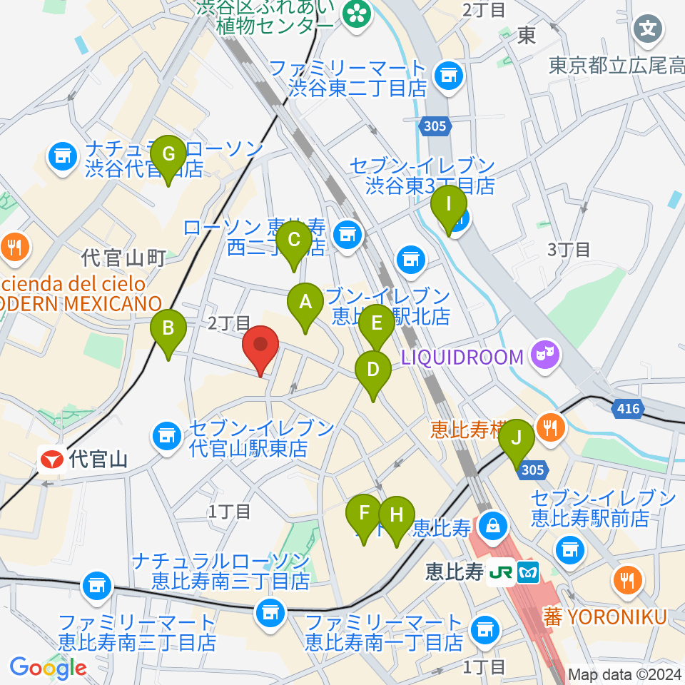 ゴーストノートレコーズ周辺のホテル一覧地図