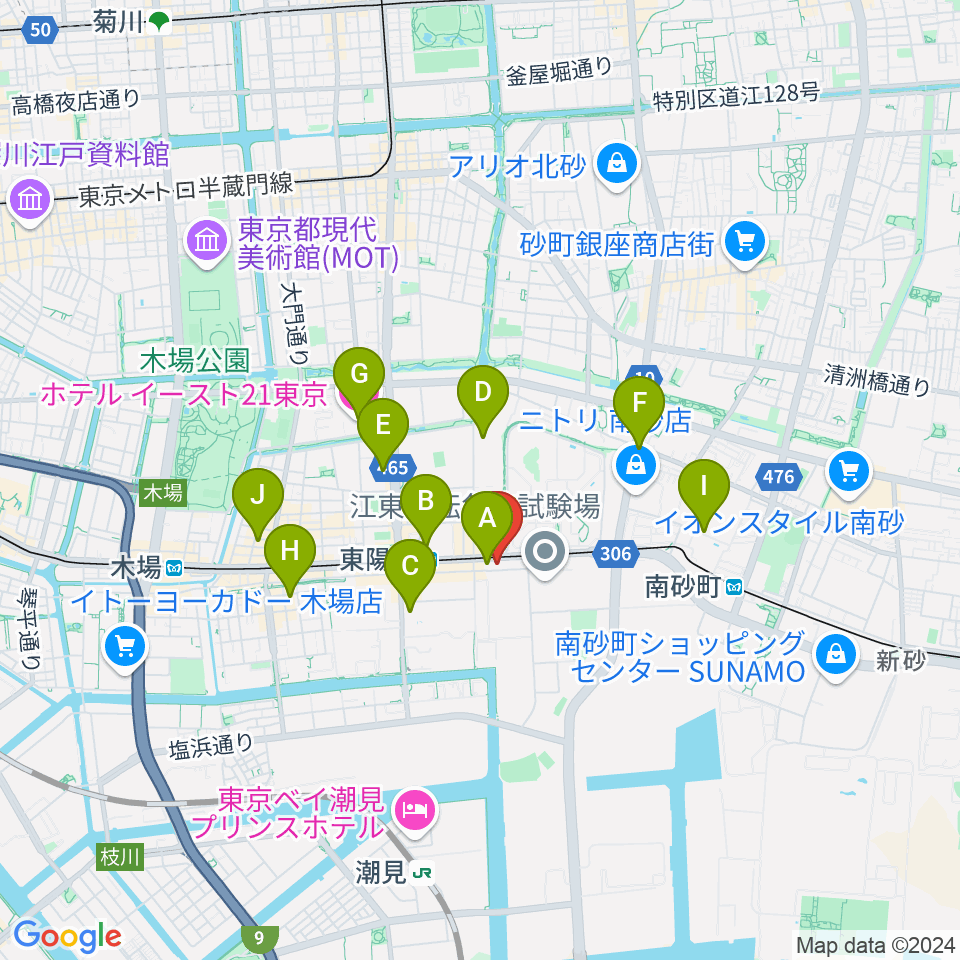 ドリームミュージック周辺のホテル一覧地図