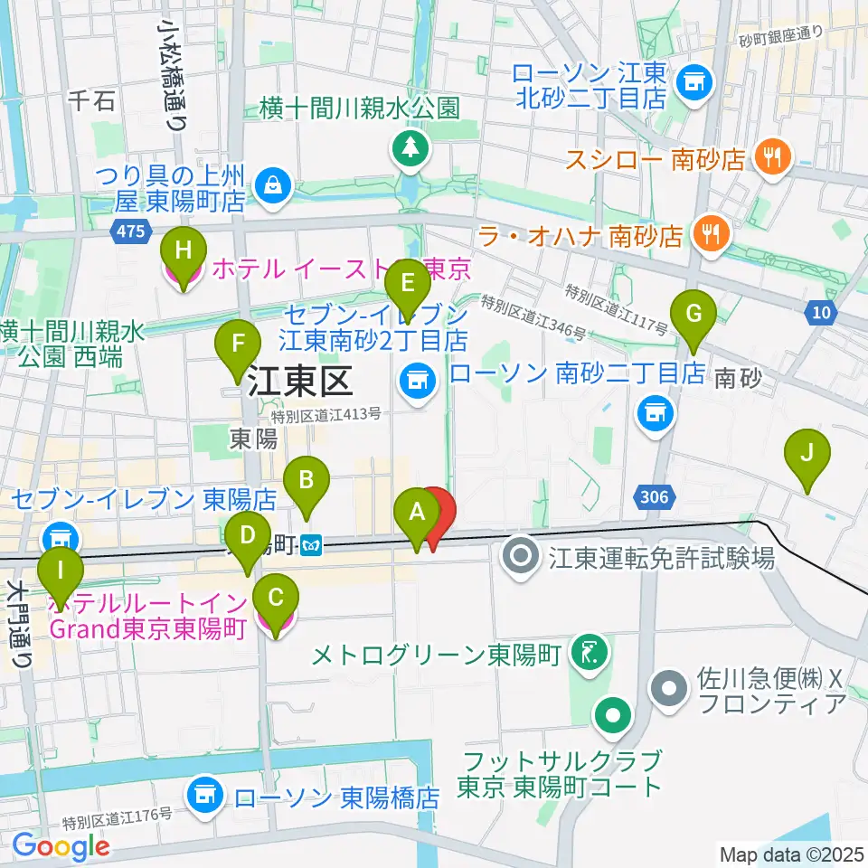 ドリームミュージック周辺のホテル一覧地図