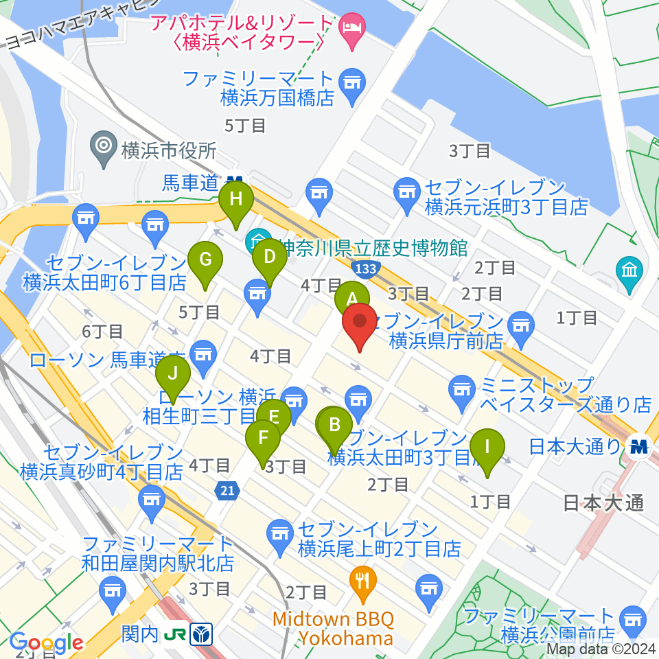 弁天スタジオ周辺のホテル一覧地図