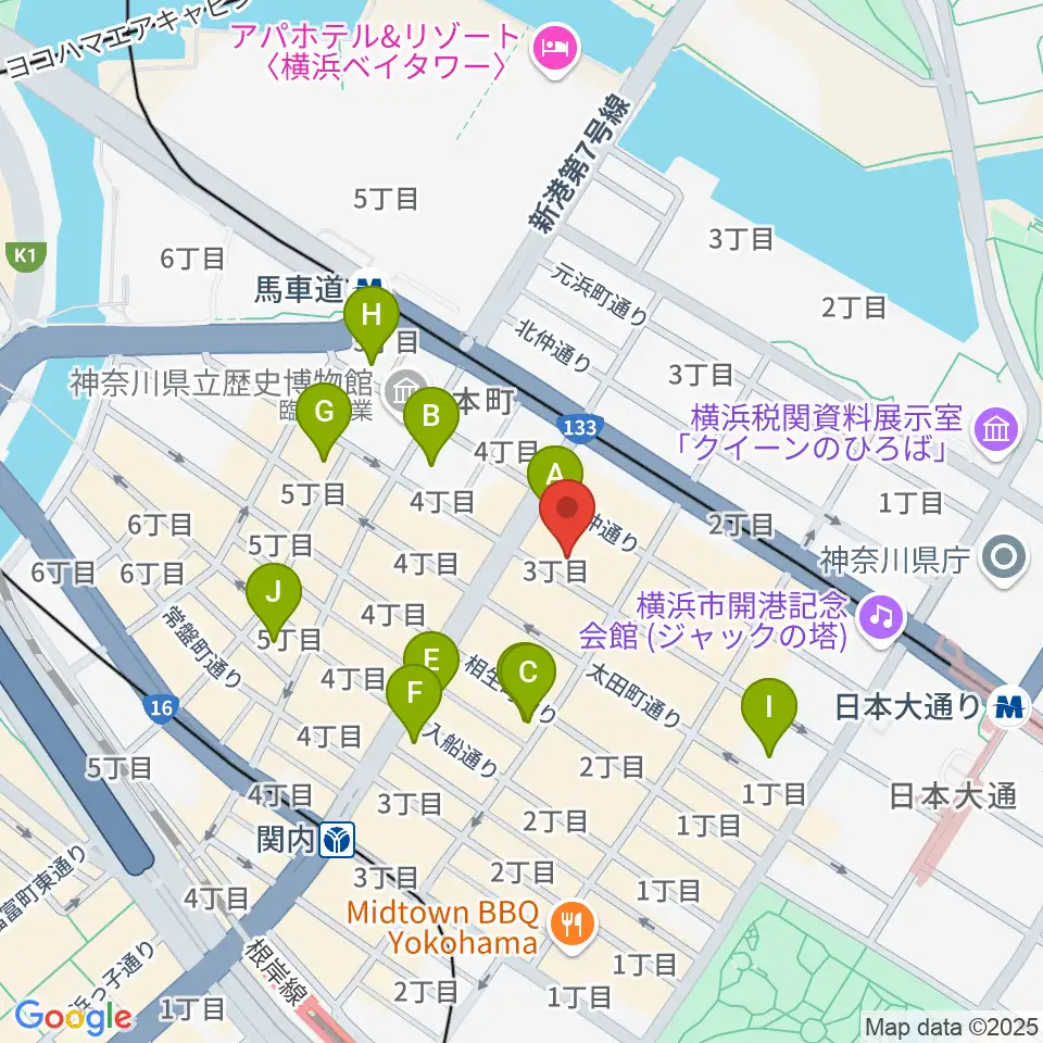 弁天スタジオ周辺のホテル一覧地図
