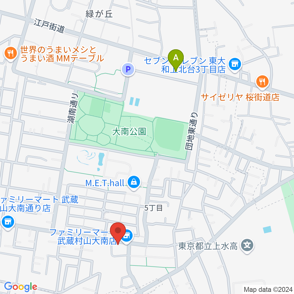 ステラ音楽教室 玉川上水教室周辺のホテル一覧地図