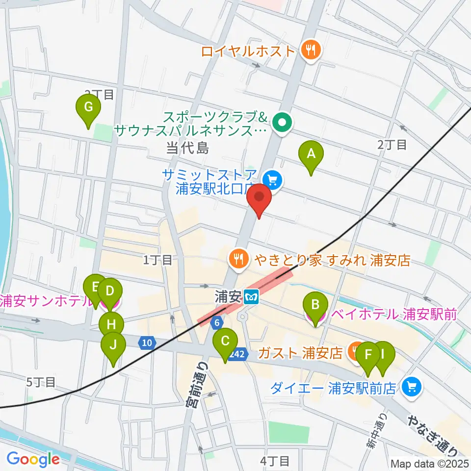 モア東京ボーカル教室 浦安駅校周辺のホテル一覧地図