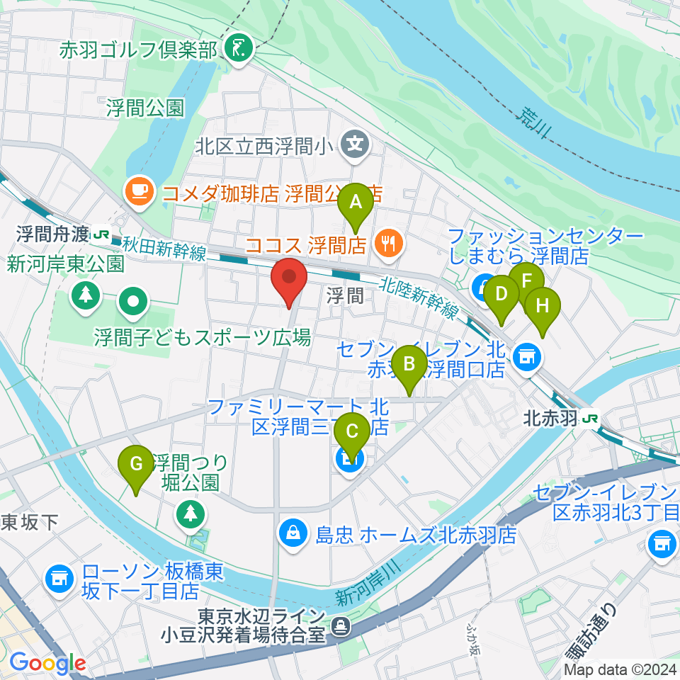 メロディー音楽教室周辺のホテル一覧地図