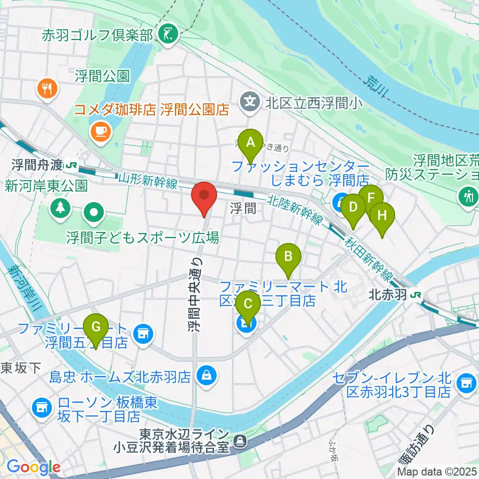 メロディー音楽教室周辺のホテル一覧地図