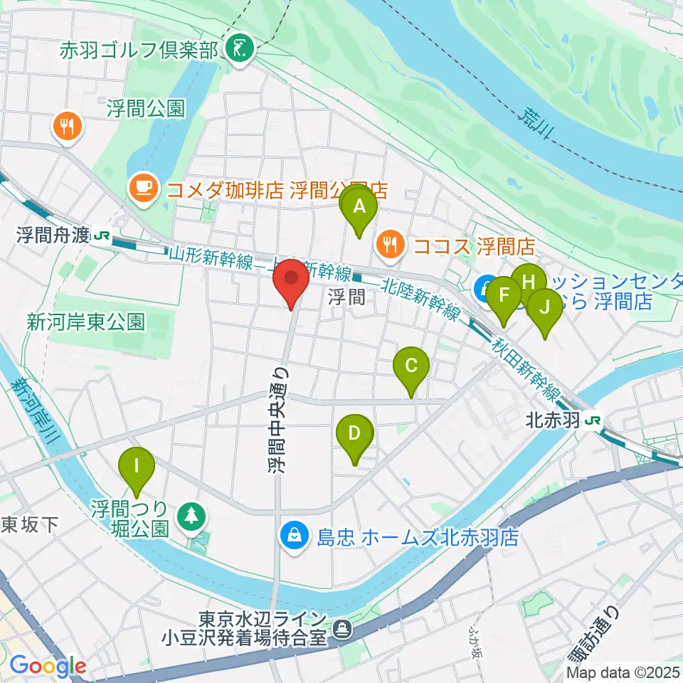 メロディー音楽教室周辺のホテル一覧地図