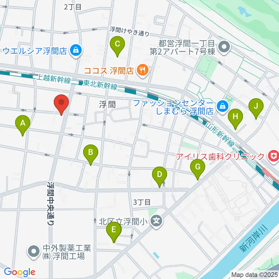メロディー音楽教室周辺のホテル一覧地図