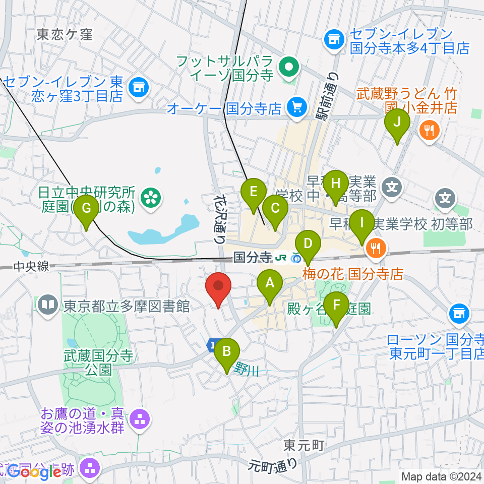 カルド音楽教室周辺のホテル一覧地図