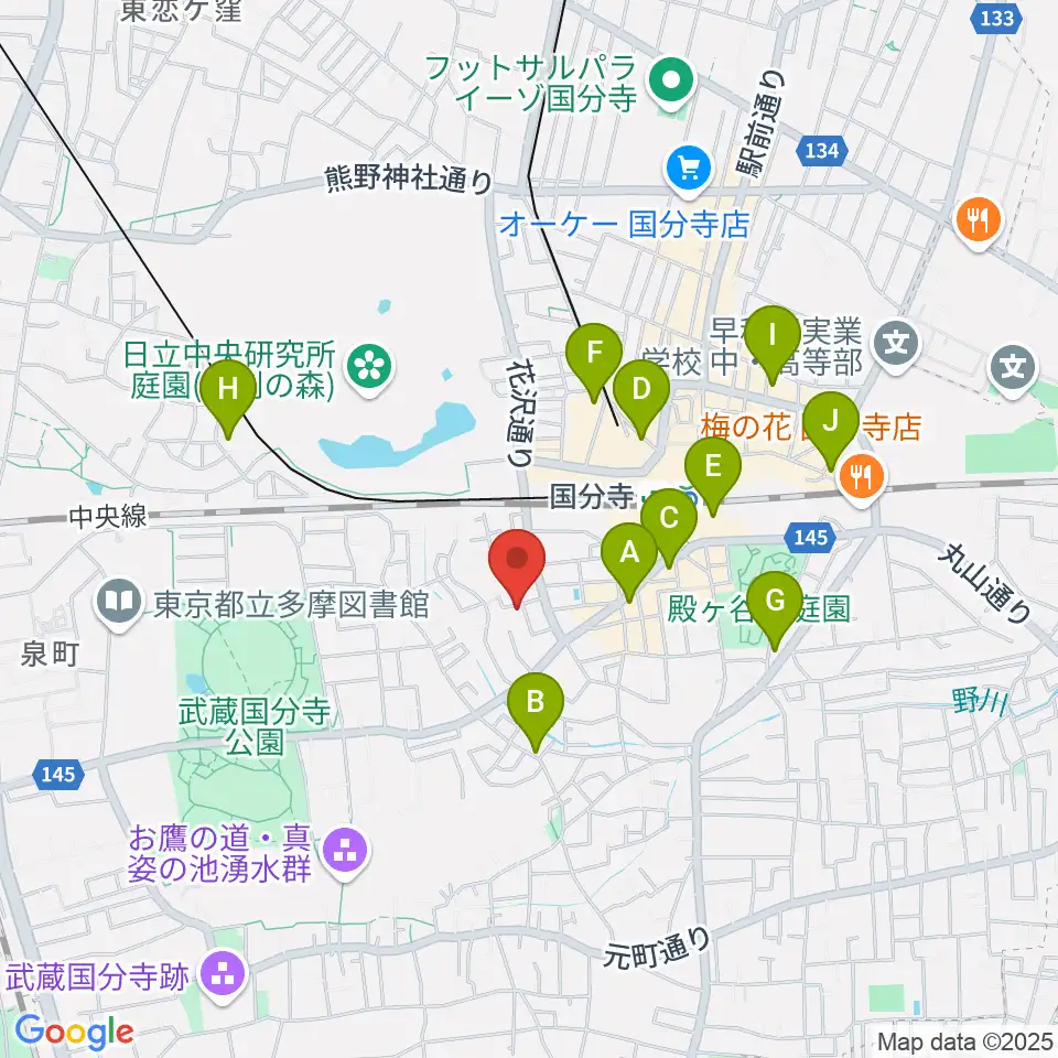 カルド音楽教室周辺のホテル一覧地図