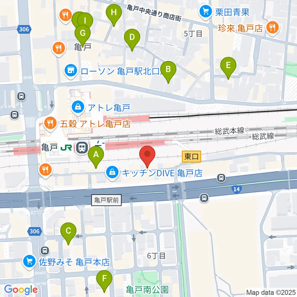 Cyber Monkey ボイストレーニング周辺のホテル一覧地図
