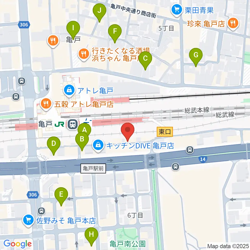 Cyber Monkey ボイストレーニング周辺のホテル一覧地図