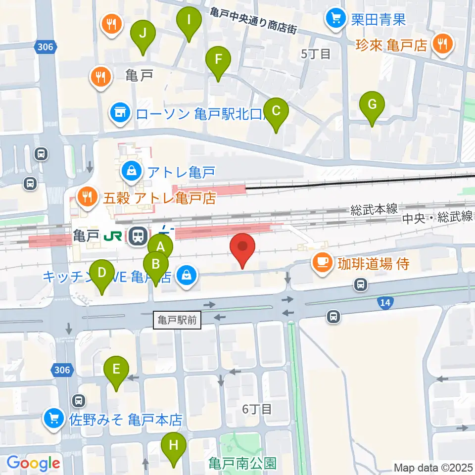 Cyber Monkey ボイストレーニング周辺のホテル一覧地図