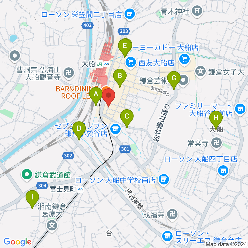 ソニアボーカル教室周辺のホテル一覧地図